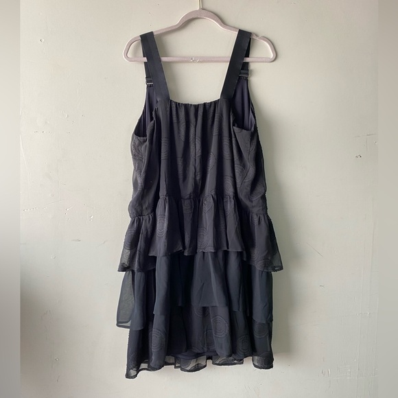 LANE BRYANT Black Ruffled Lace Dress Sz 14 - Picture 3 of 12